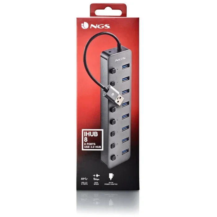 NGS Hub USB 3.0 iHub8 8 puertos concentrador